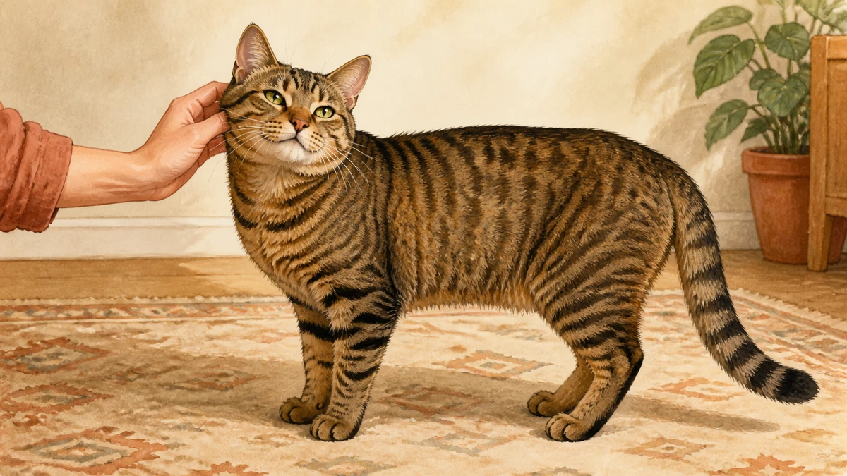 Caregiver gently scratching a cat around the cheek while leaving the belly, paws, and tail untouched